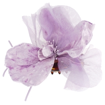 Karin's Garden - Velvet Poppy Large Jaw Clip - Lavender (1)