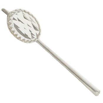 Kevia - 22k Gold - Queen's Crown Crystal Bobby Pin - Sterling Silver