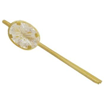 Kevia - 22k Gold - Royal Starburst Oval Crystal Bobby Pin
