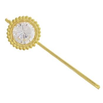 Kevia - 22k Gold - Crown Jewels Crystal Bobby Pin