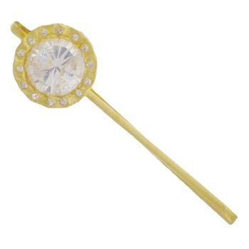 Kevia - 22k Gold - Princess' Crown Crystal Bobby Pin