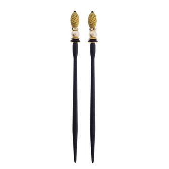 Mei Fa - Hairstyx - Kimono Gold - Long Hairsticks - (Set of 2)