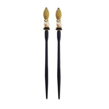 Mei Fa - Hairstyx - Kimono Gold - Short Hairsticks - (Set of 2)