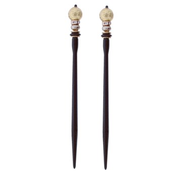 Mei Fa - Hairstyx - King - Long Brown Hairsticks - (Set of 2)