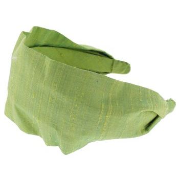 L. Erickson USA - 3inch Scarf Headband - 100% Dupioni Silk Pale Green