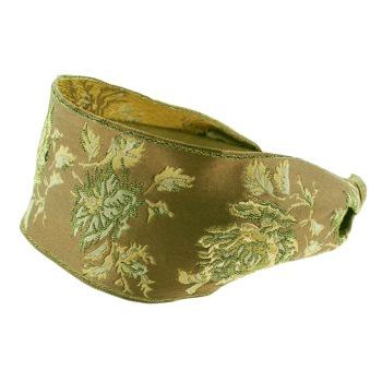 L. Erickson USA - Ribbon Scarf Headband - Roses Ribbon Mocha