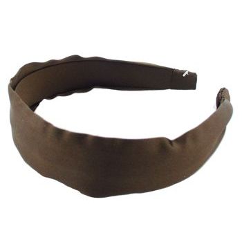 L. Erickson USA - 1 1/2inch Scarf Headband - 100% Silk Charmeuse - Chocolate