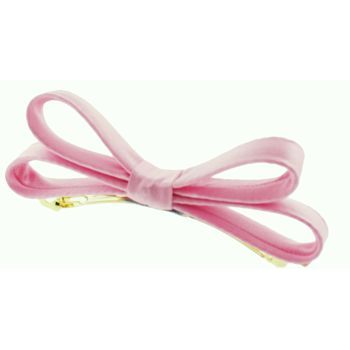 L. Erickson USA - Small Charmeuse Couture Bow Barrette - Iridescent Pink