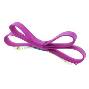 L. Erickson USA - Small Charmeuse Couture Bow Barrette - Fuchsia