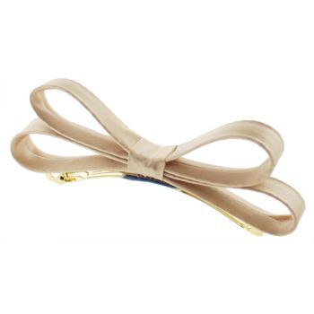 L. Erickson USA - Small Charmeuse Couture Bow Barrette - Camel