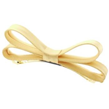 L. Erickson USA - Small Charmeuse Couture Bow Barrette - Butter