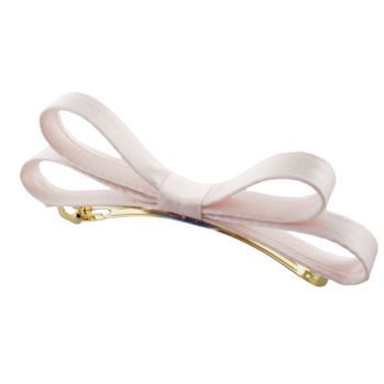 L. Erickson USA - Small Charmeuse Couture Bow Barrette - Petal Pink