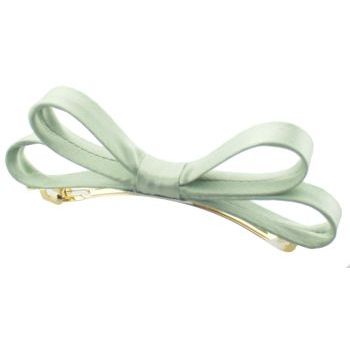 L. Erickson USA - Small Charmeuse Couture Bow Barrette - Sage