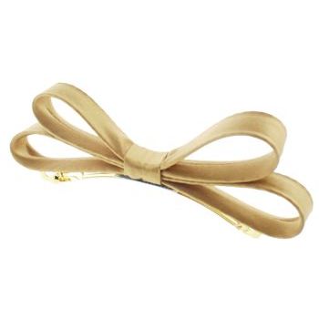 L. Erickson USA - Small Charmeuse Couture Bow Barrette - Gold