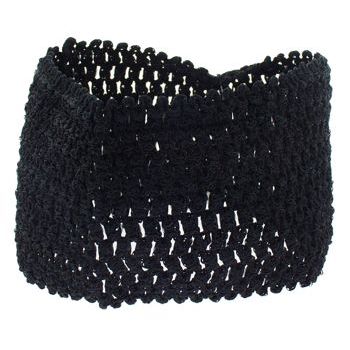 L. Erickson USA - Hudson Bandeau Headband - Open Weave Stretch - Black (1)