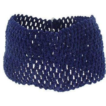 L. Erickson USA - Hudson Bandeau Headband - Open Weave Stretch - Navy Blue (1)