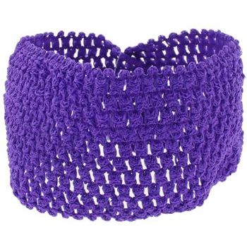 L. Erickson USA - Hudson Bandeau Headband - Open Weave Stretch - Purple (1)