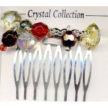 Colored Beads Hair Comb - Small