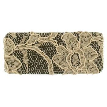 Susan Daniels - Barrette - Chocolate w/Cream Lace (1)