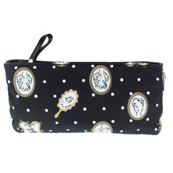 LuLu Guinness - Dotty Hair Flat Zip Case - Umbrella - Black (1)