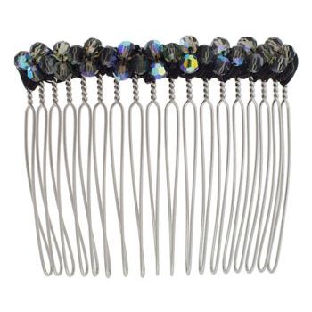 Renee Rivera - Long Tooth Comb w/Crystals - Smoke (1)