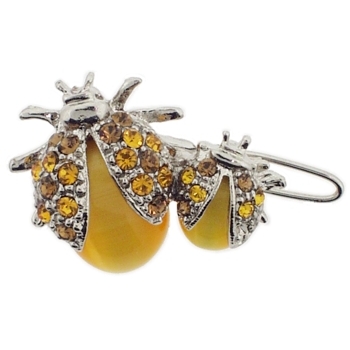 Medusa's Heirlooms - Extra Large Lady Bug Clip - Amber (1)