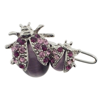 Medusa's Heirlooms - Extra Large Lady Bug Clip - Amethyst (1)