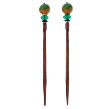 Mei Fa - Hairstyx - Logan - Long Brown Hairsticks - (Set of 2)
