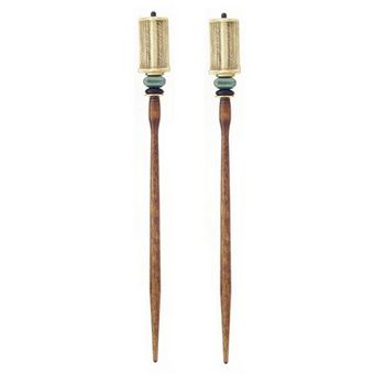 Mei Fa - Hairstyx - Lanai Gold - Long Brown Hairsticks - (Set of 2)