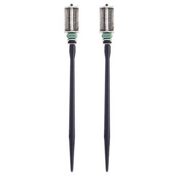 Mei Fa - Hairstyx - Lanai Silver - Long Hairsticks - (Set of 2)