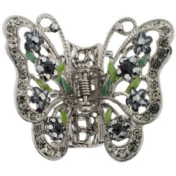 Karen Marie - Enamel & Crystal Butterfly - Smoke (1)