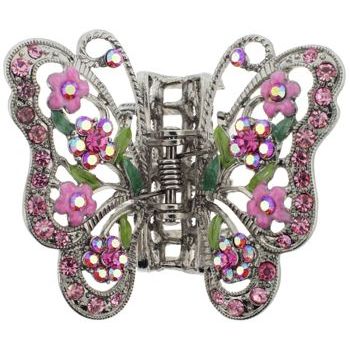 Karen Marie - Enamel & Crystal Butterfly - Rose (1)