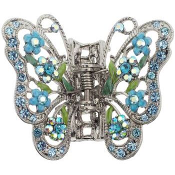 Karen Marie - Enamel & Crystal Butterfly - Aqua (1)