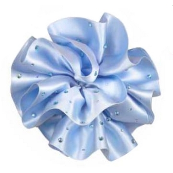 Tarina Tarantino - Oceanica - Swarovski Crystal Large Ruched Ribbon Anywhere Hair Clip - Light Sapphire