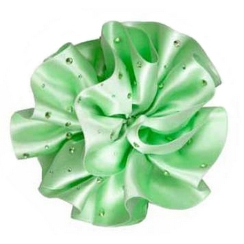 Tarina Tarantino - Oceanica - Swarovski Crystal Large Ruched Ribbon Anywhere Hair Clip - Peridot