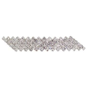 Karen Marie - Bridal Collection - Large Crystal Slant Barrette (1)