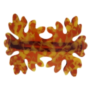 Laurent Olivier - Large Double Leaf Barrette - Amber (1)