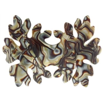 Laurent Olivier - Large Double Leaf Barrette - Onyx (1)