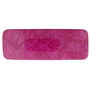 Laurent Olivier - Large Rectangle Barrette - Fushsia (1)