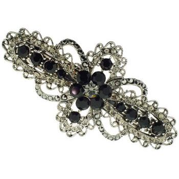 Karen Marie - Antique Bow Tie Barrette - Smoke (1)