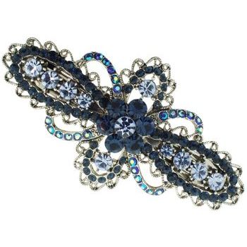 Karen Marie - Antique Bow Tie Barrette - Sapphire (1)