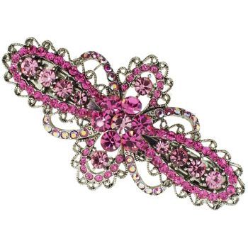 Karen Marie - Antique Bow Tie Barrette - Rose (1)