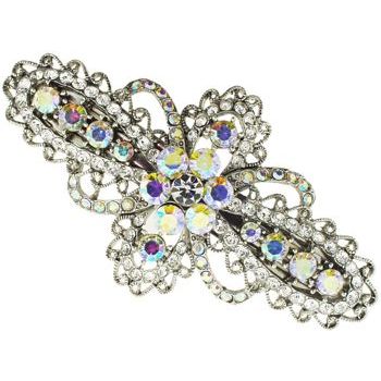 Karen Marie - Antique Bow Tie Barrette - White (1)