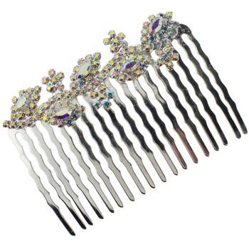 Karen Marie - Crystal Leaf Vine Comb - Opal (1)