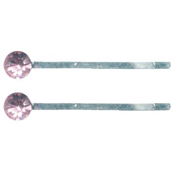 HB HairJewels - Crystal Hairpins - Light Rose/Silver (Set of 2)