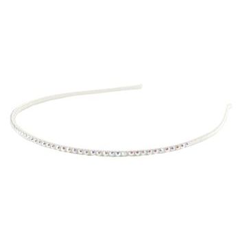 Lisa Freede - 1/8inch Silk Ribbon Wrapped Headband w/Swarovski Crystals - White w/White AB (1)