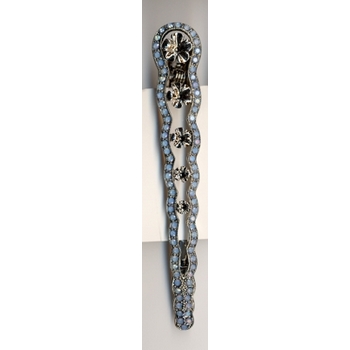 HB HairJewels - Large Austrian Crystal Alligator Clip - Blue