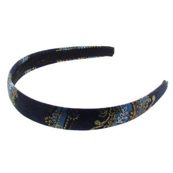 HB HairJewels - Lucy Collection - Decorative Denim Headband - Blue Denim (1)