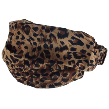 HB HairJewels - Lucy Collection - Soft Leopard Headscarf - Dark Brown