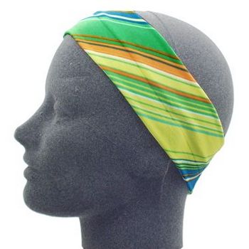 HB HairJewels - Lucy Collection - Rainbow Stretch Bandeau Headband - Lime